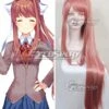 Doki Doki Literature Club! DDLC Monica Pink Brown Cosplay Wig