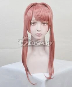 Doki Doki Literature Club! DDLC Monica Pink Brown Cosplay Wig 13 Doki Doki Literature Club! DDLC Monica Pink Brown Cosplay Wig -EZCOSPLAY SHOP doki doki literature club ddlc monica pink brown cosplay wig 2