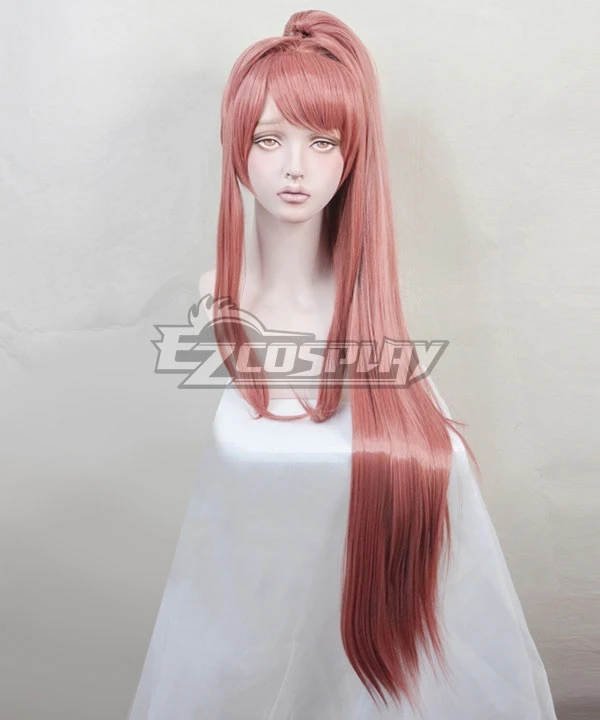 Doki Doki Literature Club! DDLC Monica Pink Brown Cosplay Wig 2 Doki Doki Literature Club! DDLC Monica Pink Brown Cosplay Wig - Image 2