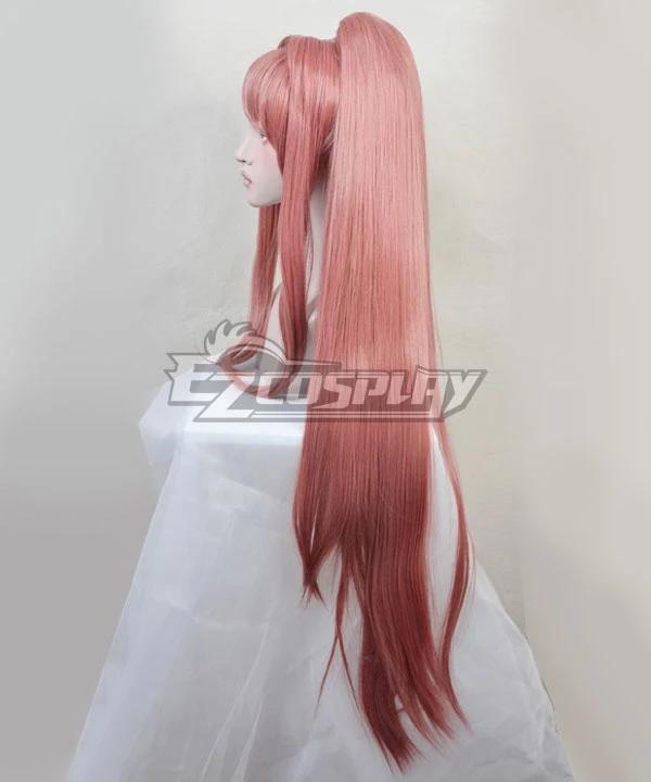 Doki Doki Literature Club! DDLC Monica Pink Brown Cosplay Wig 3 Doki Doki Literature Club! DDLC Monica Pink Brown Cosplay Wig - Image 3
