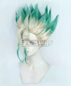 Dr.Stone Senku Ishigami Golden Green Cosplay Wig -EZCOSPLAY SHOP dr.stone senku ishigami golden green cosplay wig 3
