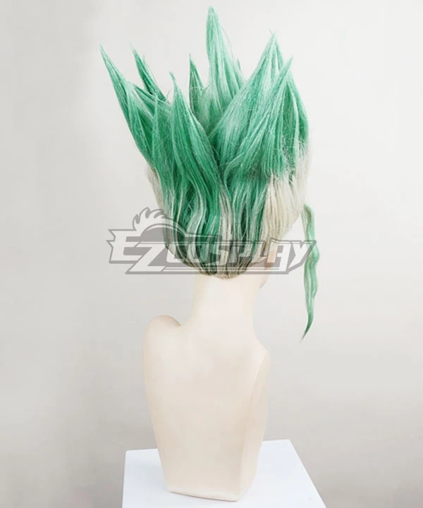 Dr.Stone Senku Ishigami Green Cosplay Wig 6 Dr.Stone Senku Ishigami Green Cosplay Wig - Image 6