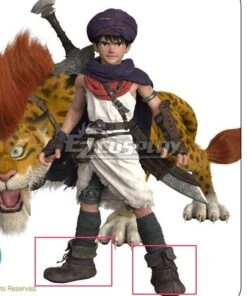 Dragon Quest Your Story Hero Black Shoes Cosplay Boots