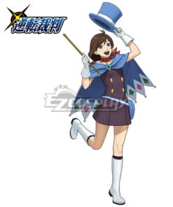 Ace Attorney Gyakuten Saiban Trucy Wright Cosplay Costume -EZCOSPLAY SHOP eaay008 4