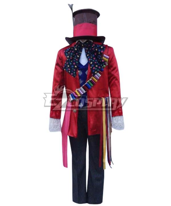Alice In Wonderland:Through The Looking Glass Mad Hatter Cosplay Costume 2 Alice In Wonderland:Through The Looking Glass Mad Hatter Cosplay Costume - Image 2