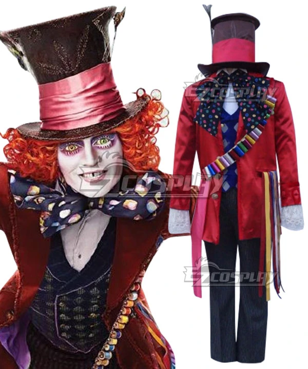 Alice In Wonderland:Through The Looking Glass Mad Hatter Cosplay Costume 1 Alice In Wonderland:Through The Looking Glass Mad Hatter Cosplay Costume