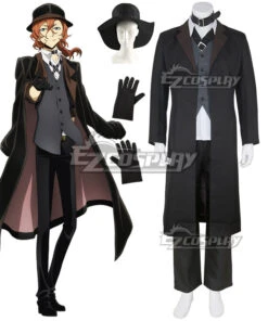 Bungou Stray Dogs Chuya Nakahara Black Cosplay Costume