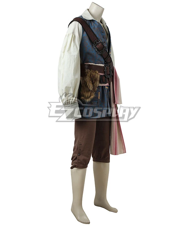 Pirates Of The Caribbean: Dead Men Tell No Tales Captain Jack Sparrow Halloween Cosplay Costume - Including Wig And Not Boots 4 Pirates Of The Caribbean: Dead Men Tell No Tales Captain Jack Sparrow Halloween Cosplay Costume - Including Wig And Not Boots - Image 4