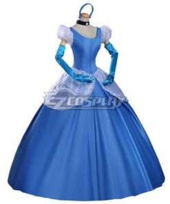 Disney Princess Cinderella Blue Dress Copslay Costume - A Edition -EZCOSPLAY SHOP edis008 3