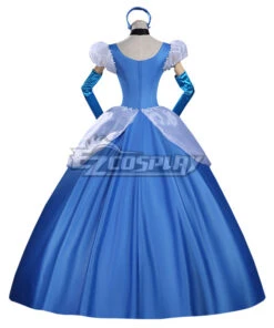 Disney Princess Cinderella Blue Dress Copslay Costume - A Edition -EZCOSPLAY SHOP edis008 4