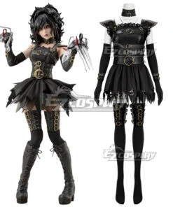 Edward Scissorhands Horror Female Cosplay Costume -EZCOSPLAY SHOP edward scissorhands horror female 1