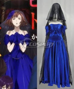 Dance With Devils Ritsuka Tachibana Blue Wedding Dress Cosplay Costume