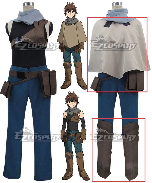 Grimgar Of Fantasy And Ash Haruhiro Cosplay Costume - Only Cloak, Breastplate, Gloves, Belt, Waist Bag And Leg Wear 1 Grimgar Of Fantasy And Ash Haruhiro Cosplay Costume - Only Cloak, Breastplate, Gloves, Belt, Waist Bag And Leg Wear