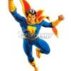 Captain Marvel Jr Freddy Freeman Blue Jumpsuit With Red Cloak Cosplay Costume -EZCOSPLAY SHOP emav057