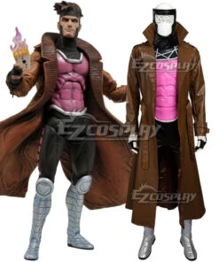 Marvel Uncanny X-Men X Men Gambit Remy Etienne LeBeau Cosplay Costume - Including Boots