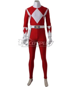 Mighty Morphin Power Rangers Red Ranger Cosplay Costume - Without Boots -EZCOSPLAY SHOP empr003 2 1