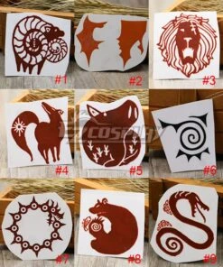 The Seven Deadly Sins Nanatsu No Taizai Meliodas Ban King Envy Gowther Escanor Merlin Tattoo Paper Cosplay Accessory Prop