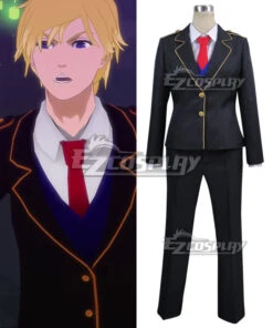 Red White Black Yellow Jaune Arc Man School Uniform Cosplay Costume