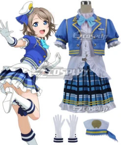 Love Live! Sunshine!! Aqours You Watanabe Navy Cosplay Costume