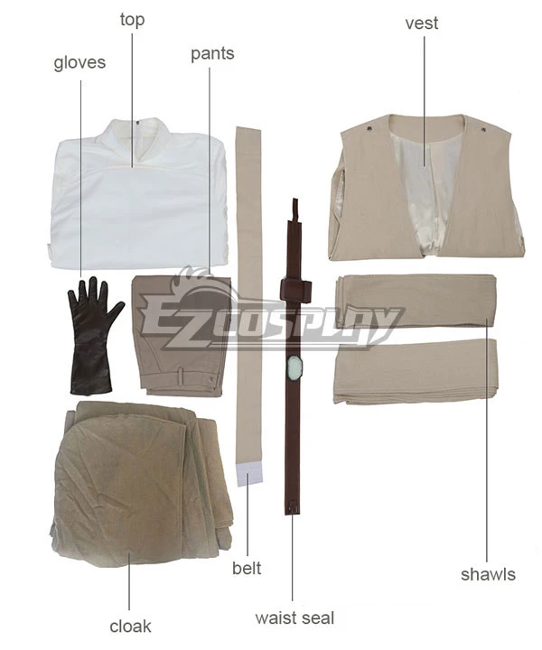 Star Wars The Last Jedi Luke Skywalker Cosplay Costume - No Boots 8 Star Wars The Last Jedi Luke Skywalker Cosplay Costume - No Boots - Image 8