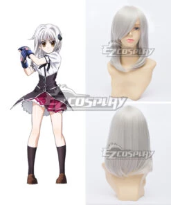 High School DxD BorN Koneko Toujou Silvery White Cosplay Wig