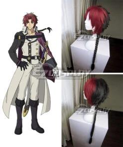 Seraph Of The End Battle In Nagoya Owari No Serafu Vampire Reign Crowley Eusford Red Black Cosplay Wig