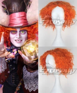 Alice In Wonderland Through The Looking Glass Mad Hatter Cosplay Orange Wig