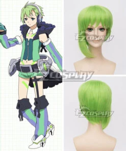 Macross Delta Macross Δ Reina Prowler Green Cosplay Wig