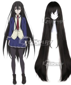 Armed Girl's Machiavellism Kirukiru Amou Black Cosplay Wig