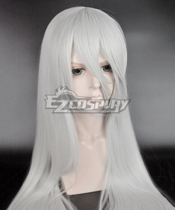 NieR: Automata YoRHa Type A No.2 A2 Silver Gray Long Cosplay Wig 2 NieR: Automata YoRHa Type A No.2 A2 Silver Gray Long Cosplay Wig - Image 2