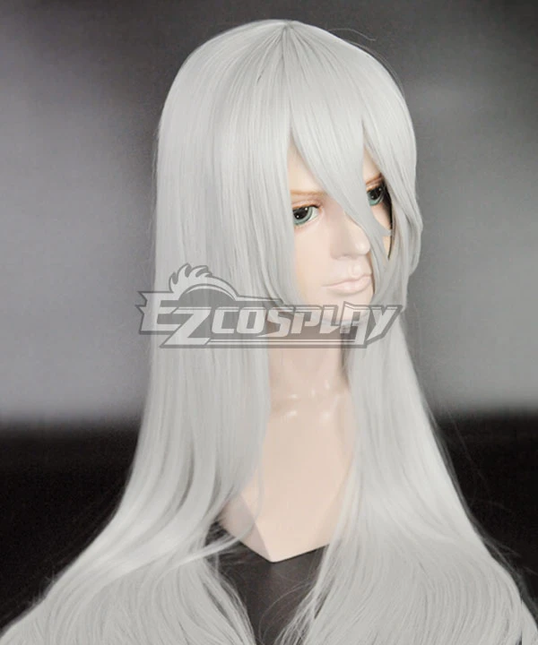NieR: Automata YoRHa Type A No.2 A2 Silver Gray Long Cosplay Wig 3 NieR: Automata YoRHa Type A No.2 A2 Silver Gray Long Cosplay Wig - Image 3