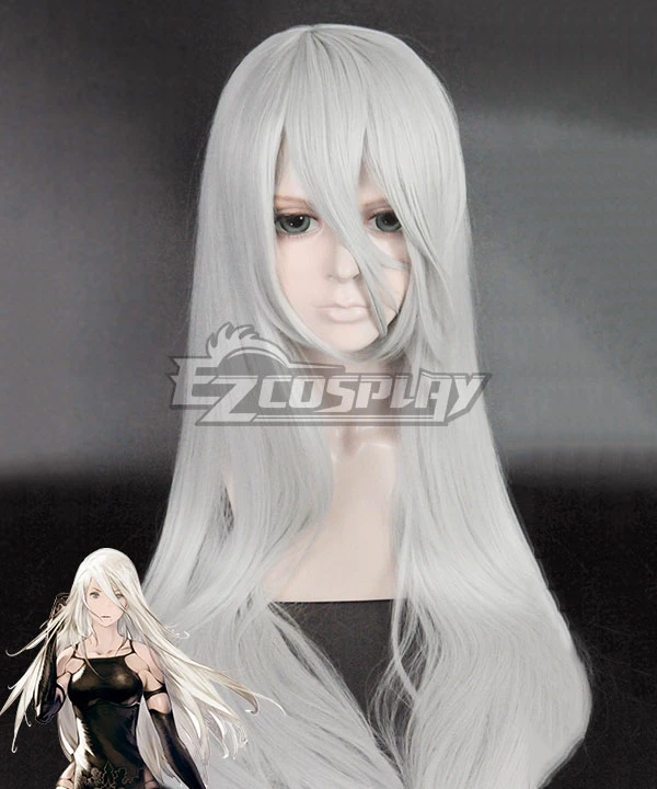 NieR: Automata YoRHa Type A No.2 A2 Silver Gray Long Cosplay Wig 1 NieR: Automata YoRHa Type A No.2 A2 Silver Gray Long Cosplay Wig