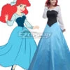 Disney The Little Mermaid Ariel Princess Blue Dress Cosplay Costume - B Edition -EZCOSPLAY SHOP ezcp024