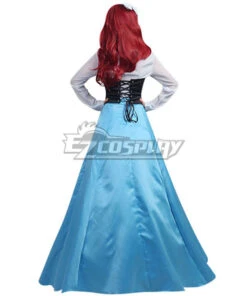 Disney The Little Mermaid Ariel Princess Blue Dress Cosplay Costume - B Edition -EZCOSPLAY SHOP ezcp024 4