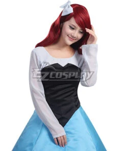 Disney The Little Mermaid Ariel Princess Blue Dress Cosplay Costume - B Edition -EZCOSPLAY SHOP ezcp024 6