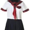 Black Skirt Short Sleeves Sailorl Uniform Cosplay Costume -EZCOSPLAY SHOP file 645 43