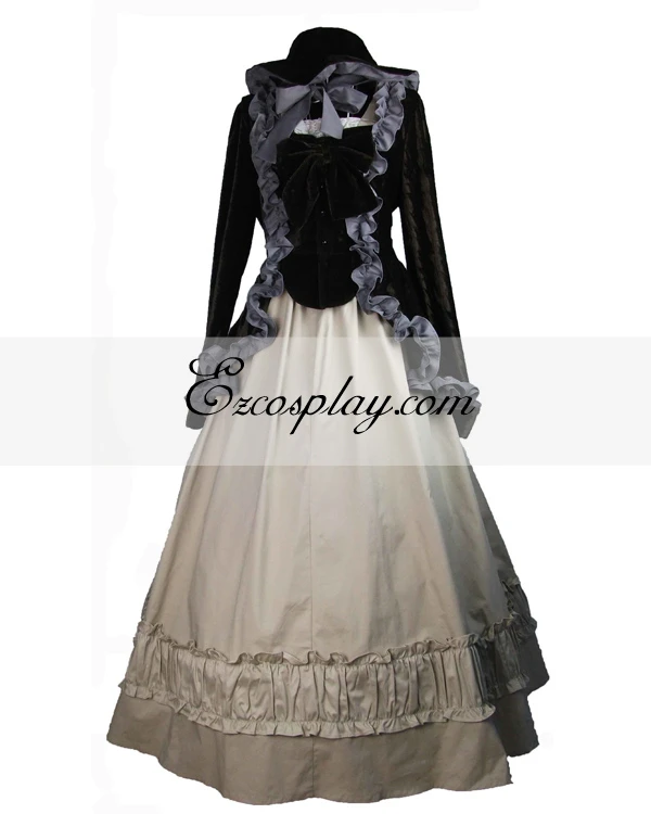 Black Coat And Gothic Lolita Dress 2 Black Coat And Gothic Lolita Dress - Image 2