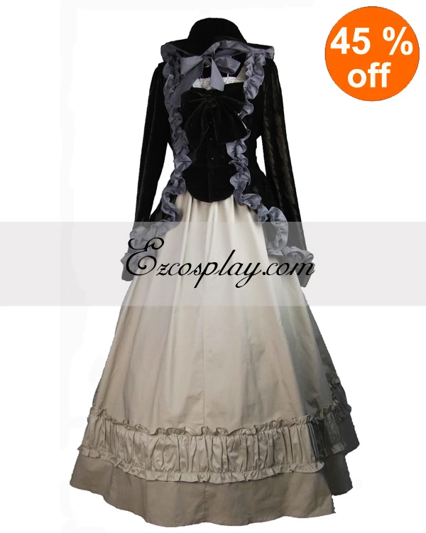 Black Coat And Gothic Lolita Dress 1 Black Coat And Gothic Lolita Dress