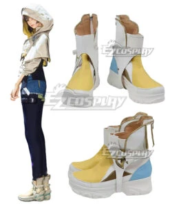 Final Fantasy XIV FF14 Sphene Yellow Cosplay Shoes