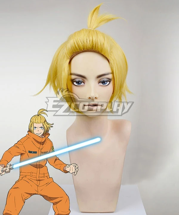 Fire Force Enen No Shouboutai Arthur Boyle Golden Cosplay Wig