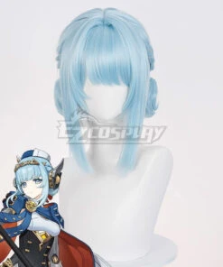 Genshin Impact Ineffa Blue Cosplay Wig