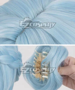 Genshin Impact Ineffa Blue Cosplay Wig -EZCOSPLAY SHOP genshin impact ineffa blue cosplay wig 6