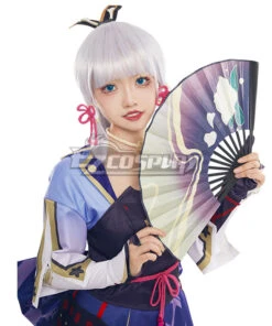 Genshin Impact Kamisato Ayaka Halloween Cosplay Costume -EZCOSPLAY SHOP genshin impact kamisato ayaka cosplay 4