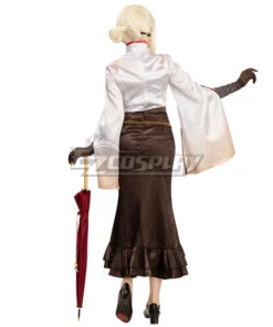 Genshin Impactx Pizza Hut Ningguang Cosplay Costume -EZCOSPLAY SHOP genshin impact x pizza hut ningguang cosplay costume 03