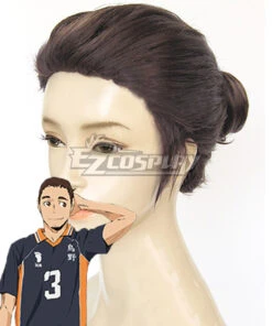 Haikyu!! Azumane Asahi Brown Cosplay Wig