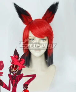 Hazbin Hotel Alastor Red Cosplay Wig