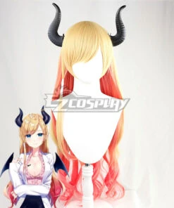 Hololive Youtuber Vtuber Yuzuki Choco Golden Cosplay Wig