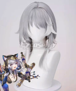 Honkai: Star Rail The Chrysos Heirs Cifera Grey Cosplay Wig
