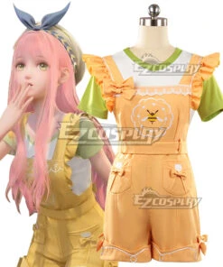 Infinity Nikki Nikki Yellow Short-sleeved Overalls Cosplay Costume