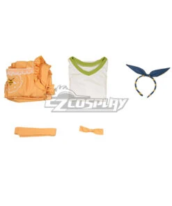 Infinity Nikki Nikki Yellow Short-sleeved Overalls Cosplay Costume -EZCOSPLAY SHOP infinity nikki nikki yellow short sleeved overalls cosplay costume 5
